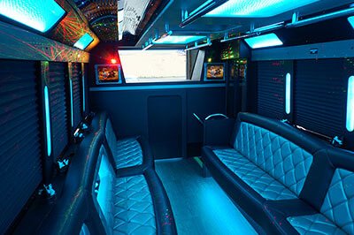 Stylish party bus Flint interior