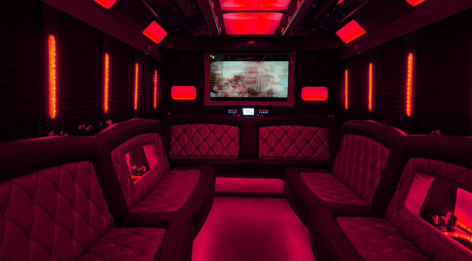 Luxury party bus interior